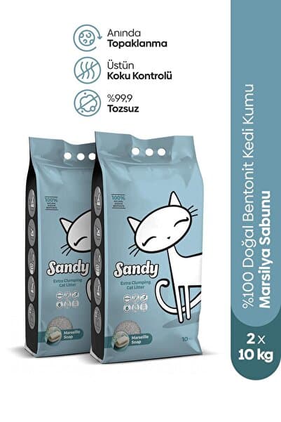 Marsilya Sabunu Kokulu Topaklanan Kedi Kumu 2x10kg