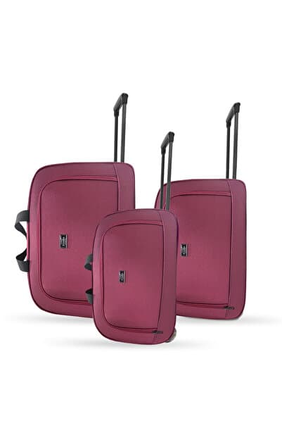 Set Jones Unisex Çekçekli Hafif 3'lü Valiz Seti
