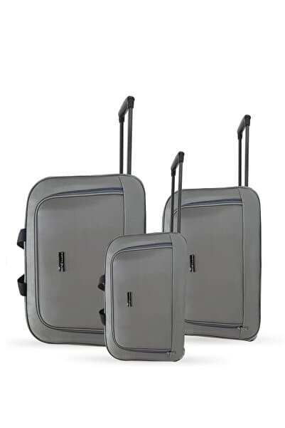 Set Jones Unisex Çekçekli Hafif 3'lü Valiz Seti