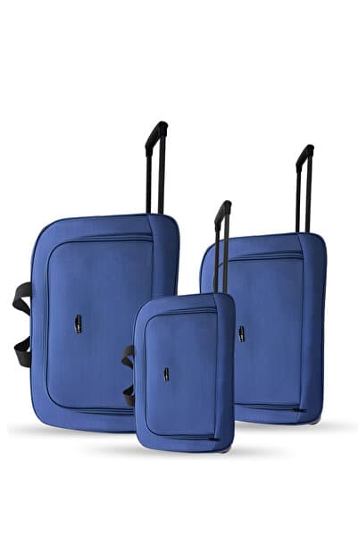 Set Jones Unisex Çekçekli Hafif 3'lü Valiz Seti
