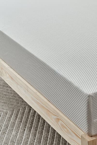 Mellowtex 90x200 Fermuarlı Yatak Kılıfı Tek Tarafı Alez, Tek Tarafı Polyester Kumaş Yükseklik 22 Cm