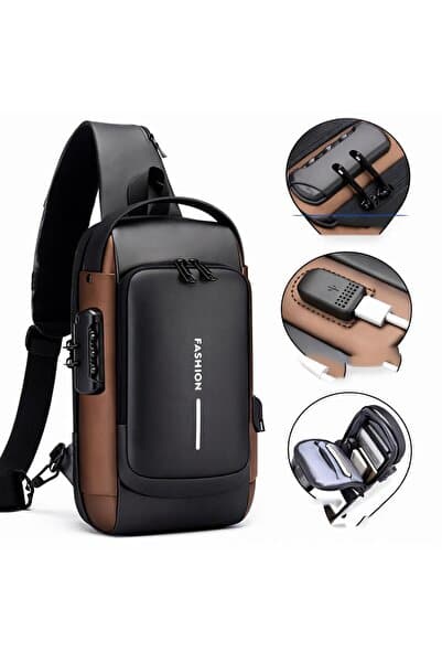 ATLT ATLANTİS UNİSEX USB ŞARJ PORTLU POWERBANK DESTEKLİ ŞİFRELİ GÖĞÜS EL SIRT ÇANTASI FONKSİYONEL SU GEÇİRMEZ