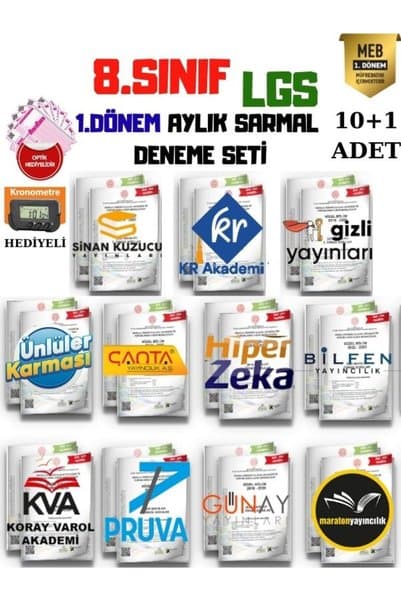 Fenomen Yayıncılık 8. Sınıf LGS 1. Dönem Aylık Sarmal Deneme 10+1 adet