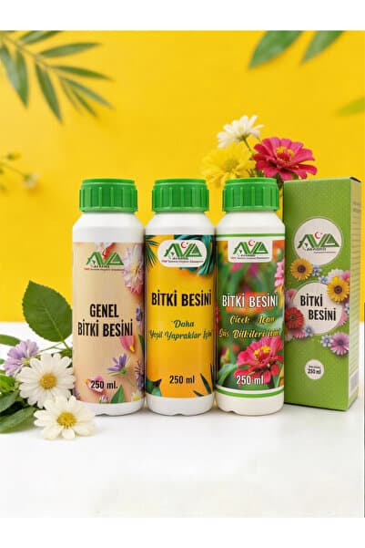 Avagro Tarım Bitki Besini 3'lü Set Kaliteli - Etkili - Yoğun Delüxe Bitki Vitamini Besleyicisi Gübre