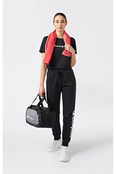Champion Script Shop Rib Cuff Pants Siyah Kadın Eşofman Altı - 118429-KK001