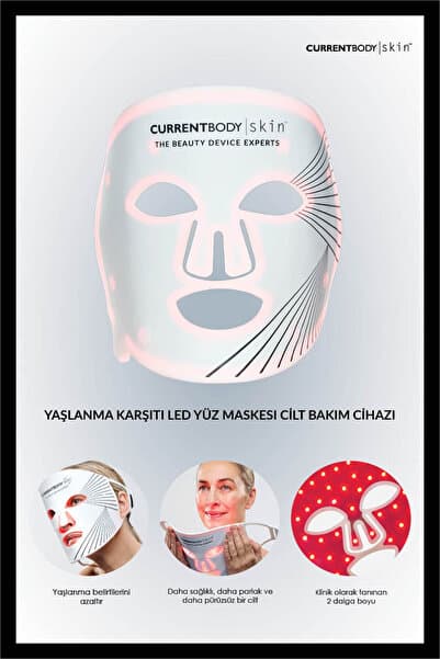 CurrentBody Skin Yaşlanma Karşıtı LED Red Light Yüz Maskesi Cilt Bakım Cihazı