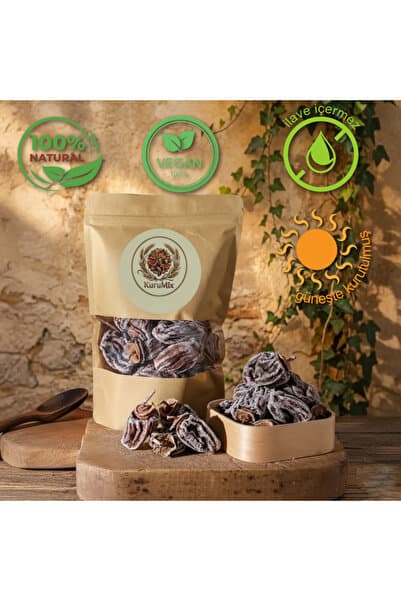 KM KuruMix- Trabzon Hurması-Cennet Elması Kurusu- İri Boy- Doğal Kurutma (500g)