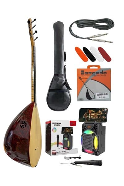 bademüzik Kısa Sap Bağlama Kompozit Eğitimlik Öğrenci (Komple Set Amfili)