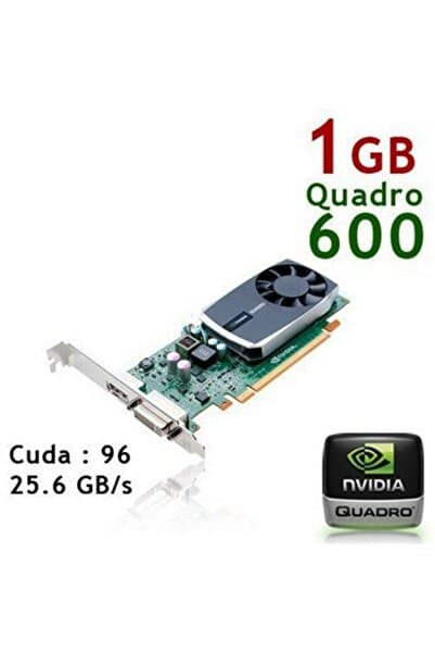 KYNC PNY Quadro Nvidia Quadro 600 1GB DDR3 128 Bit PCI-E 2.0 Profesyonel Ekran Kartı REFRUBISHED
