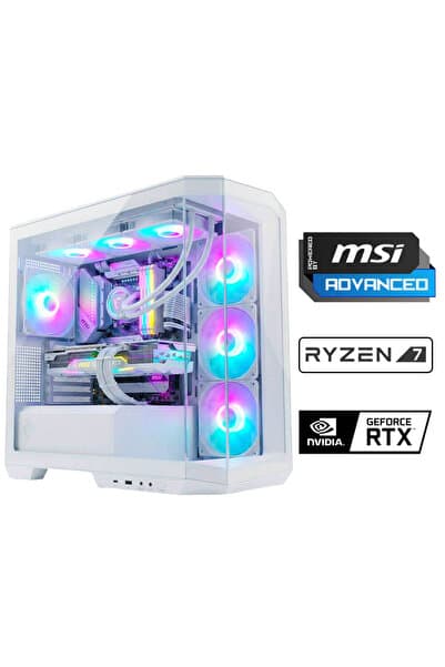 Xaser Pano X40 R7-5700X 32GB Ram 1TB M.2 SSD 16GB RTX5060 Ti 240MM Sıvı Soğutma Powered By Msi OEM Paket