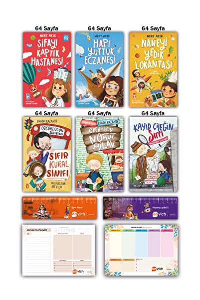 Timaş Çocuk Şifayı Kaptık Hastanesi - Sıfır Kural Sınıfı - Hapı Yuttuk Eczanesi Kayıp Çileğin Sırrı Set 6 Kitap