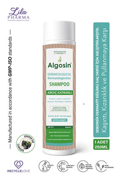Algosin Dermotolojik Ardıç Katranlı Bitkisel Çay Ağacı Saç Ve Vücut Şampuanı 250 Ml