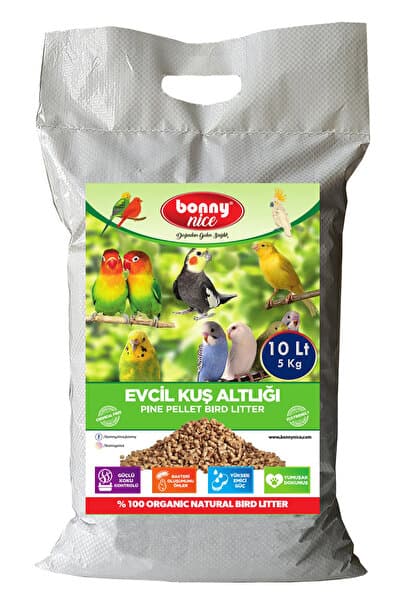 Bonny Nice Organik Çam Pelet Evcil Kuş Altlığı 5 Kg 9 L