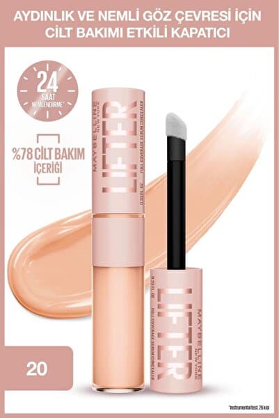 Maybelline New York Lifter Kafein ve Peptitler İçeren Nemlendiren ve Aydınlatan Kapatıcı - 20