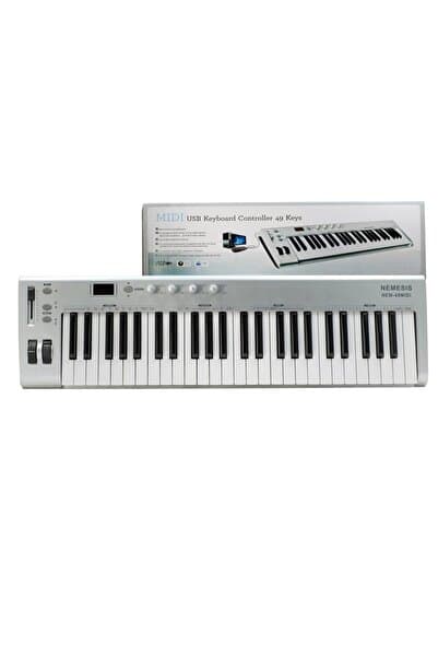 Nemesis 49MIDI 49 Tuşlu MIDI Klavye Kontrolcü | Dokunma Hassasiyetli Tuşlar DAW Yazılımları ile Tam