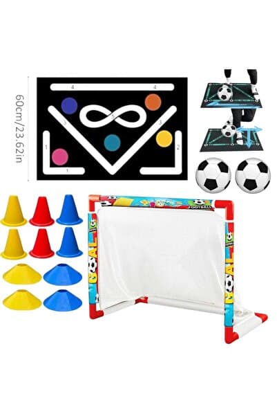 Depomiks Avm Minyatür Kale + 6 Duba +4 çanak +Antrenman Halısı + 2 Mini plastik Top Antrenman Set