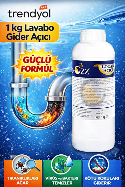 Dr.Ozz 680 Gider Açıcı Logar Lavabo Banyo Tuvalet Gideri Açıcı Güçlü Kimyasal 1 Kg