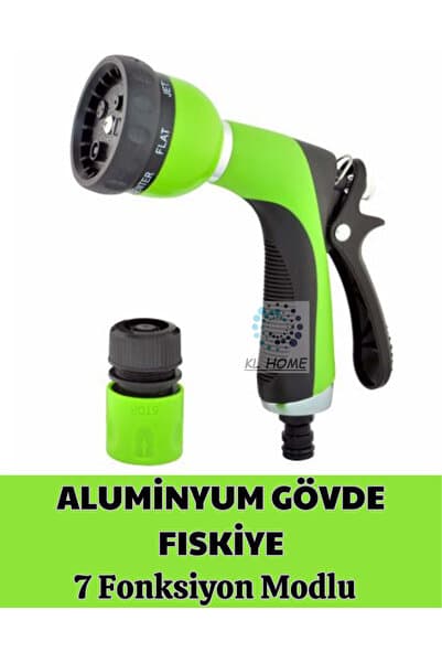KL HOME ALUMINYUM - 7 Modlu SULAMA Bahçe Balkon Fiskiye Sulama Tabanca