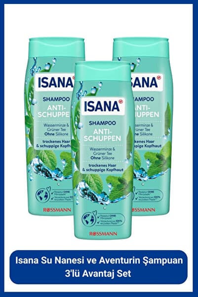 ISANA Su Nanesi ve Aventurin Şampuan 3'lü Avantaj Set