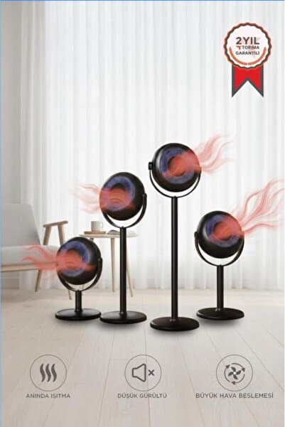 Torima Ayaklı Isıtıcı Fan 800W Sessiz Çalışma Hızlı Isıtma Aşırı Isınma Koruma HT101 Siyah