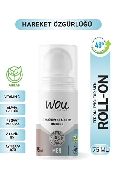 WOU World of Unique Wou Ter Önleyici Leke Karşıtı Roll-On 75 ml Men