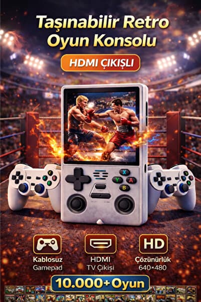 Omaze Taşınabilir Retro Oyun Konsolu | 10.000+ Oyun | HDMI Çıkışı | 2 Kişilik Oyun | Çift Kumandalı