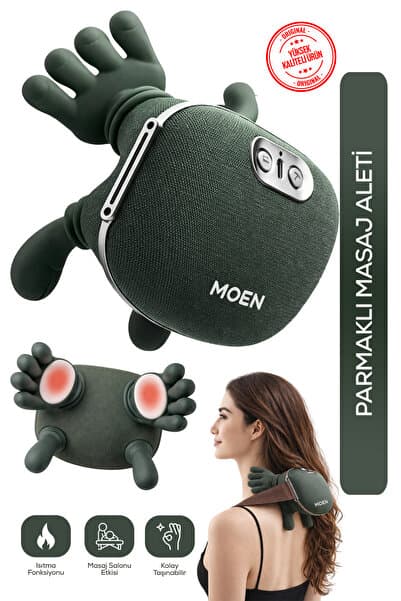 Parmakla Yoğuran El Hissi Sunan Isıtmalı Masaj Aleti (Taşınabilir,Şarjlı) | Boyun,Sırt,Omuz,Bacak