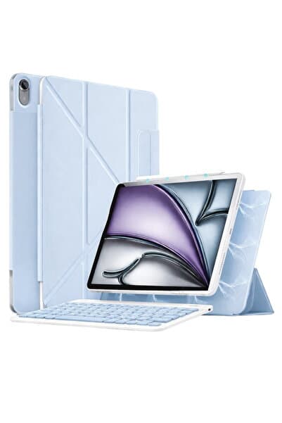 m.tk moveteck İpad 11.Nesil A16 11inç/10.Nesil 10.9inç Magic Klavyeli Slim Kılıf Mıknatıslı Ön Kapak Tutuculu