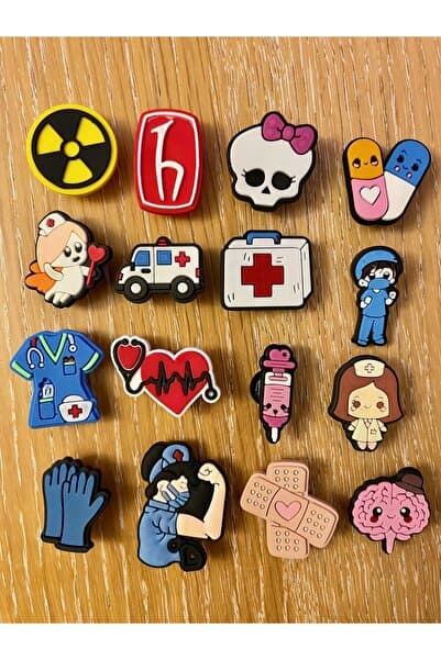 atölye karnaval Sağlıkcı Medical Set Terlik Süsü Charm 16ad