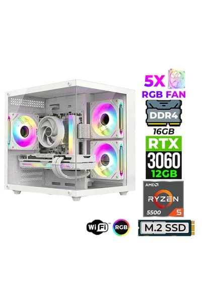 Xaser Mage x20 Ryzen 5 5500 16GB Ram 512GB M.2 NVMe SSD 12GB RTX3060 Oyuncu Tavsiye Sistem