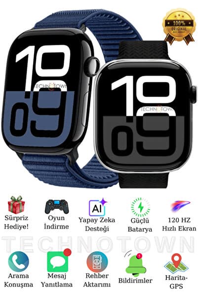 TECHNOTOWN Watch 11 Pro Max Akıllı Saat Arama Konuşma |ChatGPT |Oyun | Mesaj Yanıtlama |Tüm Telefonlarla Uyumlu
