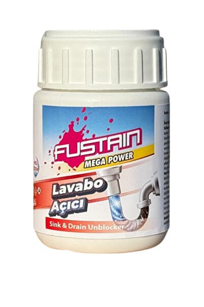 FUSTAIN Güçlü Lavabo ve Gider Açıcı 200 Gr - Hızlı Etkili Mutfak Banyo Tıkanıklık Giderici