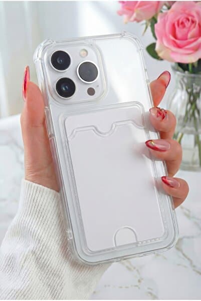 Fibaks iPhone 16 Pro Max Kılıf Kamera Koruma ve Köşe Korumalı Kartlıklı Cüzdanlı Darbe Emici Kapak