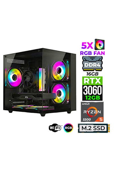 Xaser Mage x10 Ryzen 5 5500 16GB Ram 512GB M.2 NVMe SSD 12GB RTX3060 Oyuncu Tavsiye Sistem
