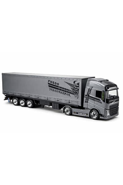 MYTOY Scania, Volvo Model Oyuncak Tır – 46 cm Uzunluk, Hareketli Dorse, 12 Tekerlekli Konteyner Tır