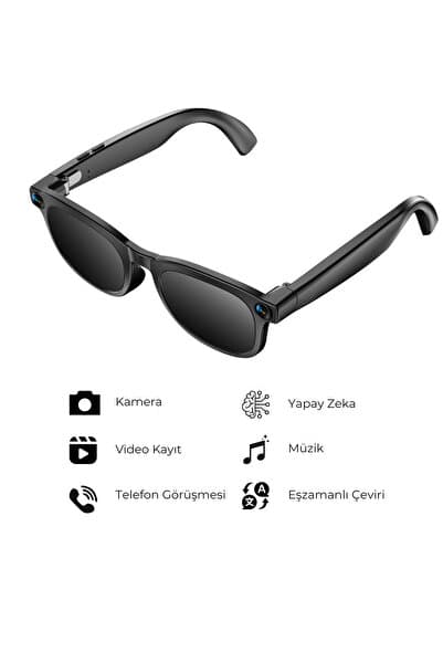 DVYEN G2 Pro Akıllı Yapay Zeka (AI) Güneş Gözlüğü – Kamera Bluetooth Hafıza Müzik AI Ast Canlı Çeviri IPX5