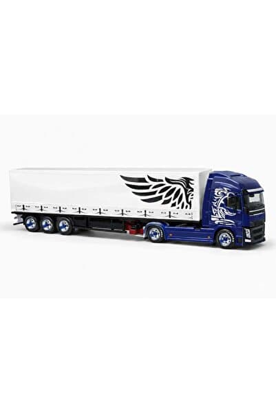MYTOY Scania, Volvo Model Oyuncak Tır – 46 cm Uzunluk, Hareketli Dorse, 12 Tekerlekli Konteyner Tır