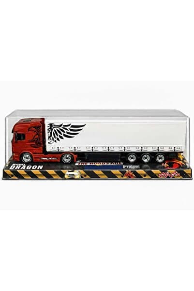 MYTOY Scania, Volvo Model Oyuncak Tır – 46 cm Uzunluk, Hareketli Dorse, 12 Tekerlekli Konteyner Tır