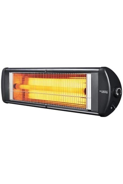 KUMTEL Ex 23 Süper Ecoray 2300 Watt İnfrared Isıtıcı Duvar Tipi 2300W Kolay Temizlenir Siyah