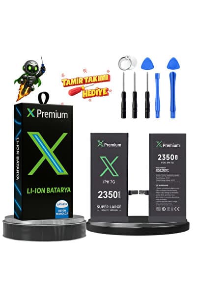 X PREMİUM iPhone 7 Batarya Xpremium Pil Süper Yüksek Kapasiteli Güçlendirilmiş 2350 mAh