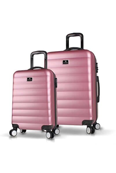 My Valice Colors Abs Kabin Ve Orta Boy Rose Gold 2'li Valiz Seti