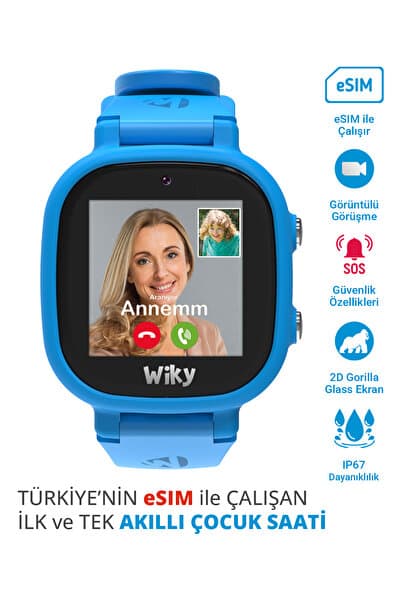 Wiky Watch Watch 5E eSim'li Akıllı Çocuk Saati Görüntülü ve Sesli Arama, GPS, SOS, Konum Takibi (Turkcell eSIM)