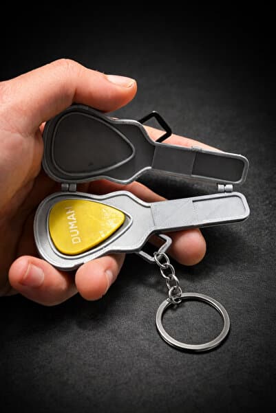 Store Gitar Şeklinde Anahtarlık Pena Kutusu – Mini Hardcase Tasarım