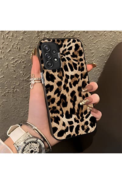 quırkshıeld Samsung Galaxy A52/A52S Uyumlu Yüksek kaliteli leopar desenli silikon telefon kılıfı