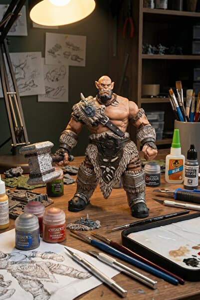 shop Warcraft Warrior Doomhammer Orcs Figür – 16 cm Koleksiyonluk Model, Efsanevi Parça!