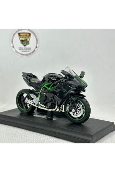 MotoGarage Kawasaki H2R 1:18 Diecast Model Motosiklet – Standlı, Metal Gövde, Koleksiyonluk & Hediyelik