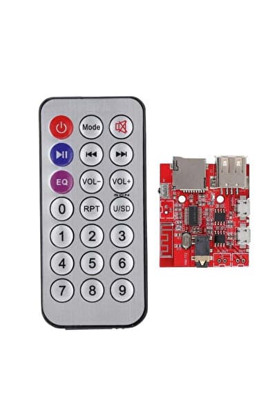 Genel Markalar MP3 Kumandalı Bluetooth Amfi Devresi SD Kart + USB