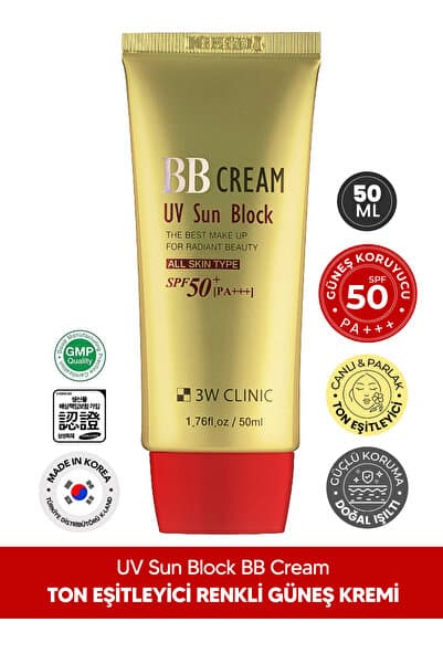 Renk Eşitleyici Ve Spf 50 Pa +++ Güneş Koruyucu Açık Renk Bb Krem Bb Cream Uv Sun Block