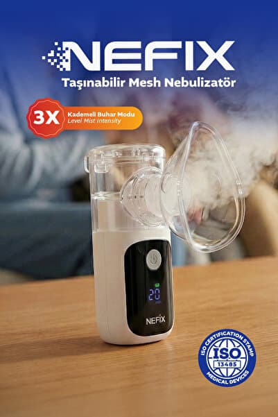 NEFIX Çocuk ve Yetişkinler İçin Taşınabilir Şarjlı Mesh Nebulizatör