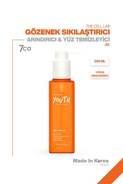 The Cell Lab Gözenek Sıkılaştırıcı & Arındırıcı ve Yoğun Nemlendirici Yüz Temizleyici Jeli Lacto-PDRN 200ml